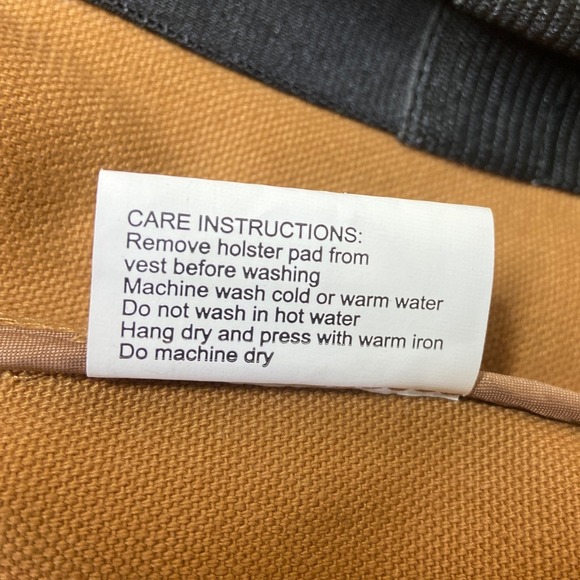 Wyoming Traders Mens XL Brown Canvas Concealed Carry Holster Vest Bronco NWOT - Picture 10 of 13